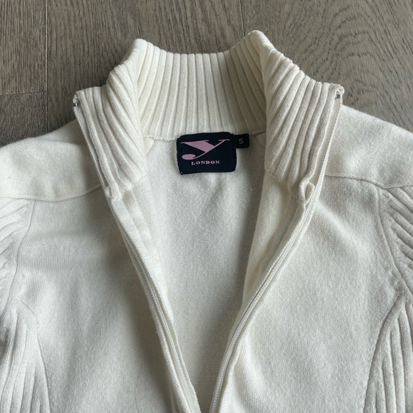 Women’s strappy zip up long sleeve sweater - Picture 4 of 4